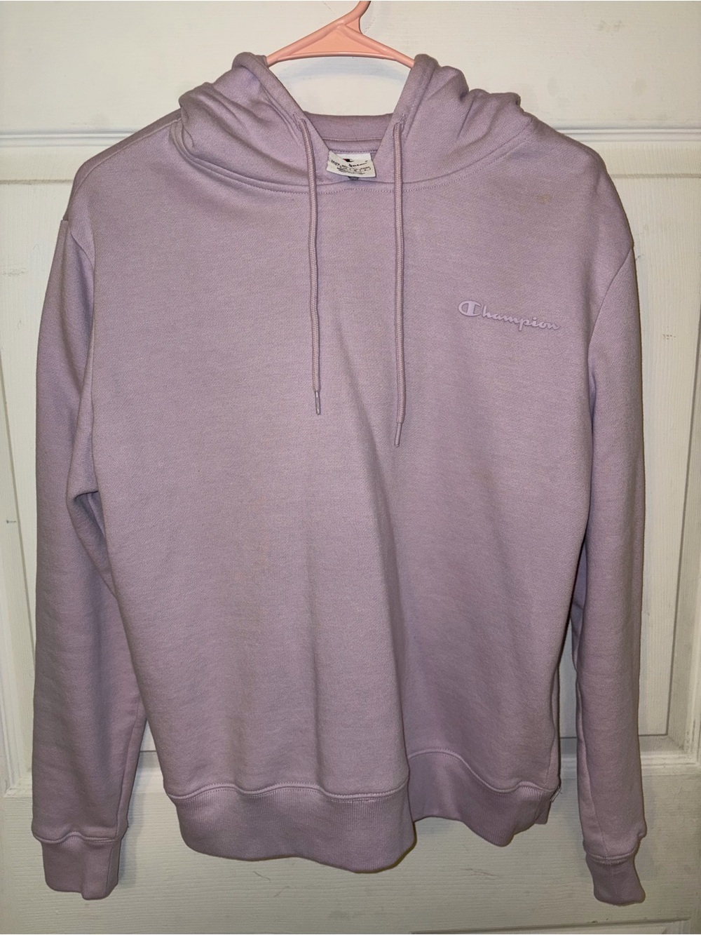 Champion Lavender Pullover Hoodie with Subtle Script Logo